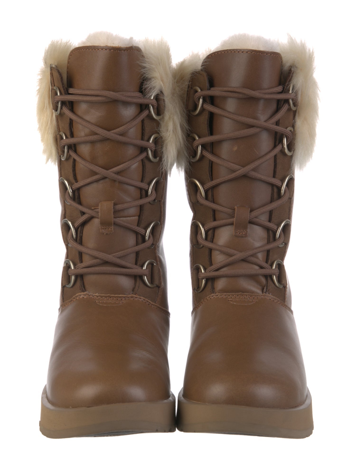 UGG Leather Printed Lace-Up Boots